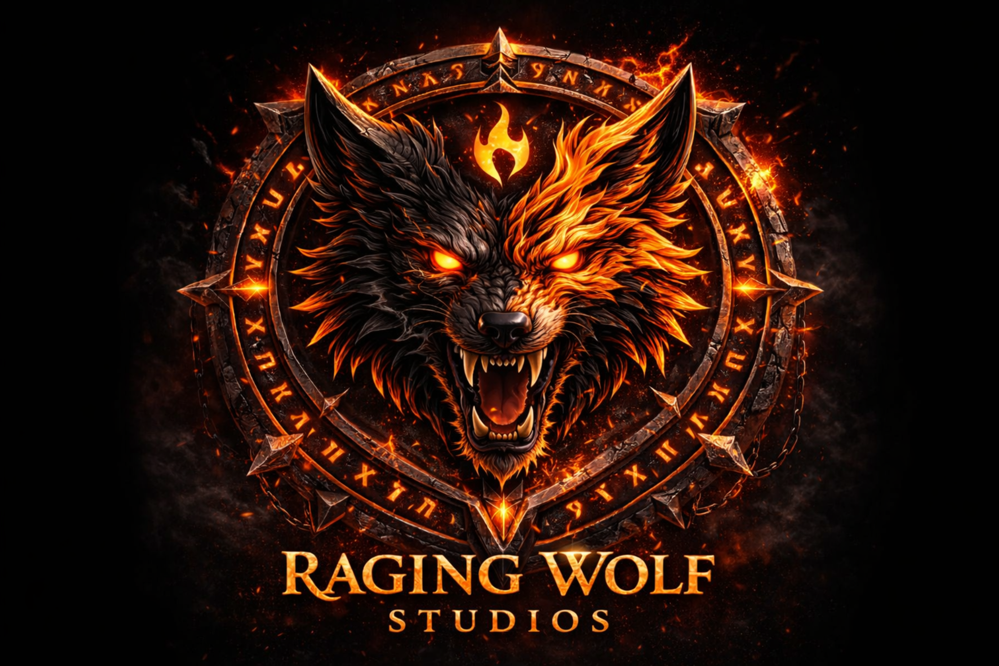 Raging Wolf Studios logo